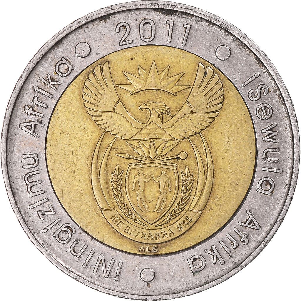 South Africa | 5 Rand Coin | Animals | Wildebeest | Gnu | Km:506 | 2011