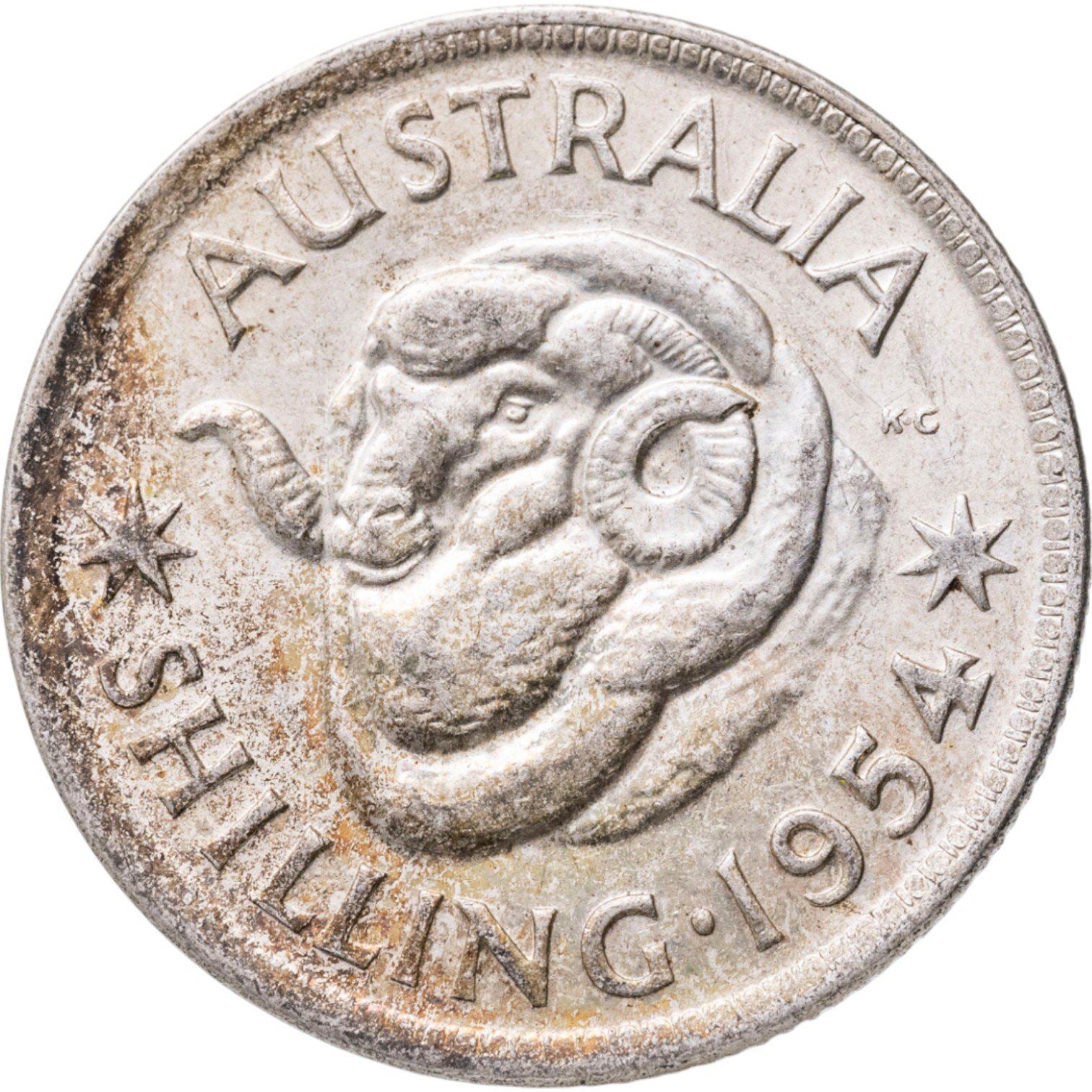 Australia | 1 Shilling Coin | Ram | Km:53 | 1953 - 1954
