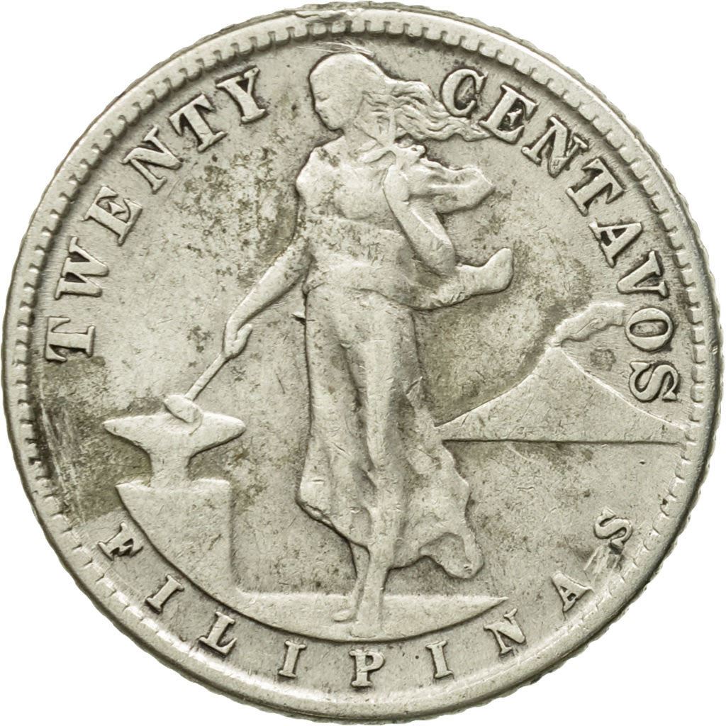 Philippines | 20 Centavos Coin | U.S. Administration | KM182 | 1937 - 1945