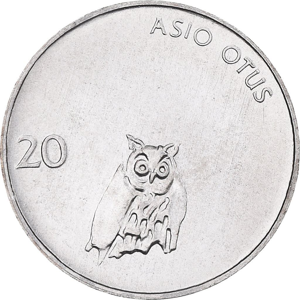 Slovenia | 20 Stotinov Coin | Owl | Km:8 | 1992 - 2006