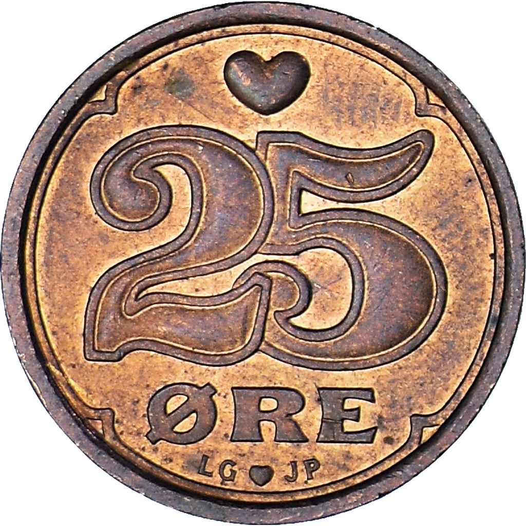 Denmark | 25 Ore Coin | Crown | Km:868 | 1990 - 2008