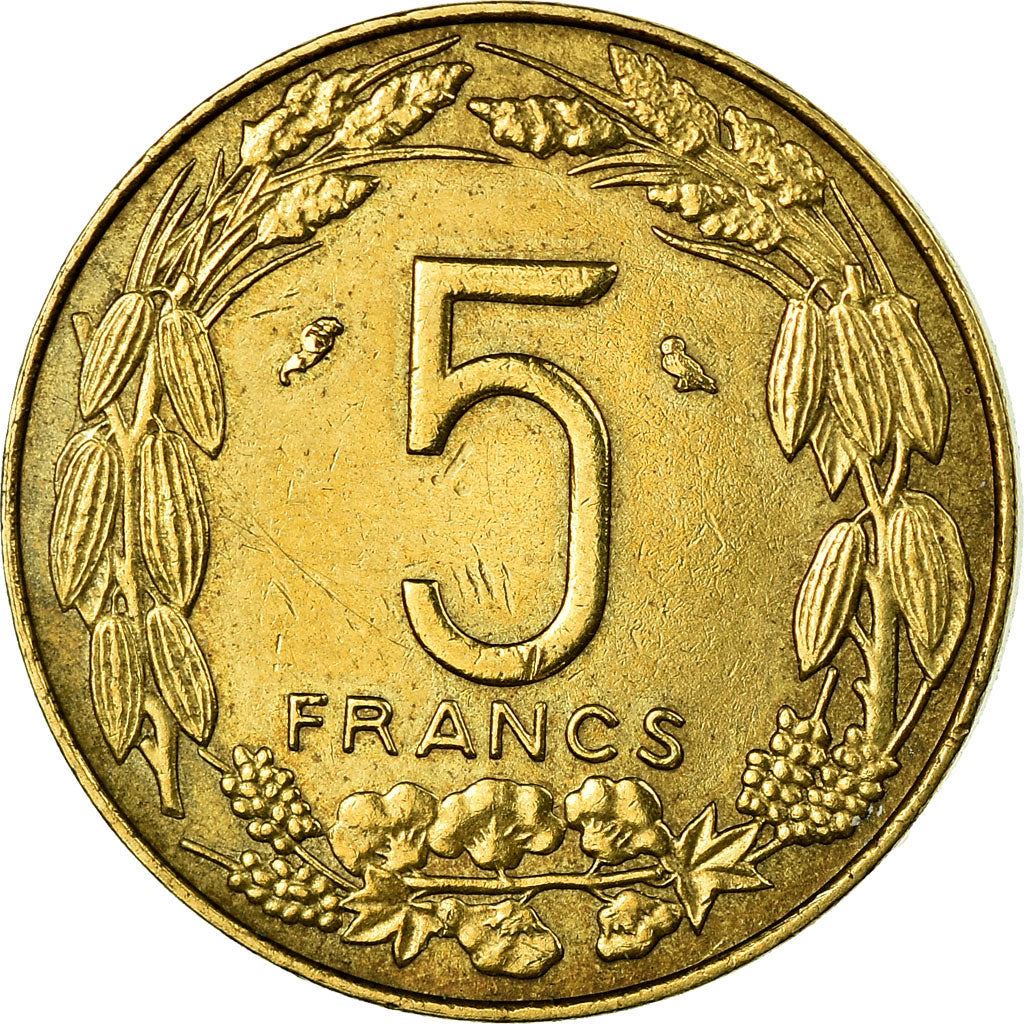 Central African States | 5 Francs Cfa Coin | Antelope | Crops | Km:1 | 1961 - 1962
