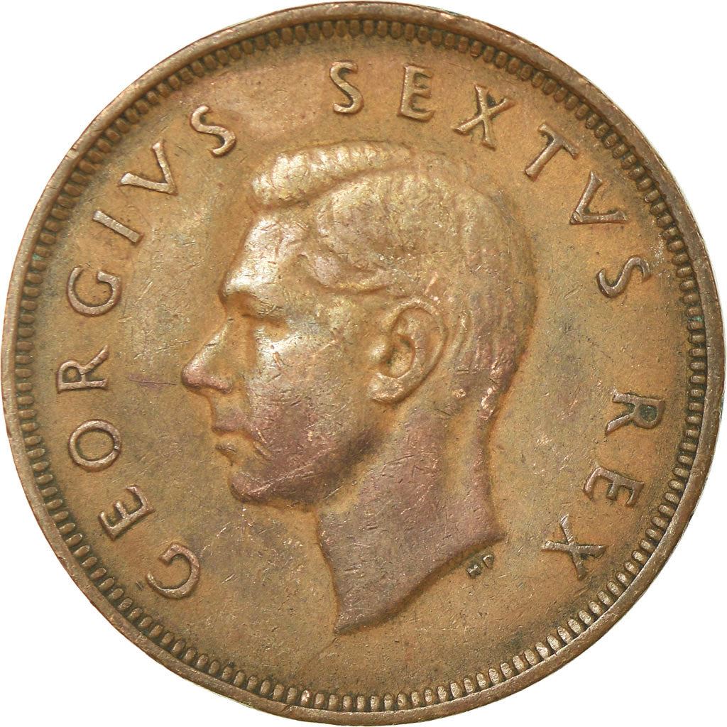 South Africa 1 Penny Coin | George VI SUID AFRIKA - SOUTH AFRICA | KM34.2 | 1951 - 1952