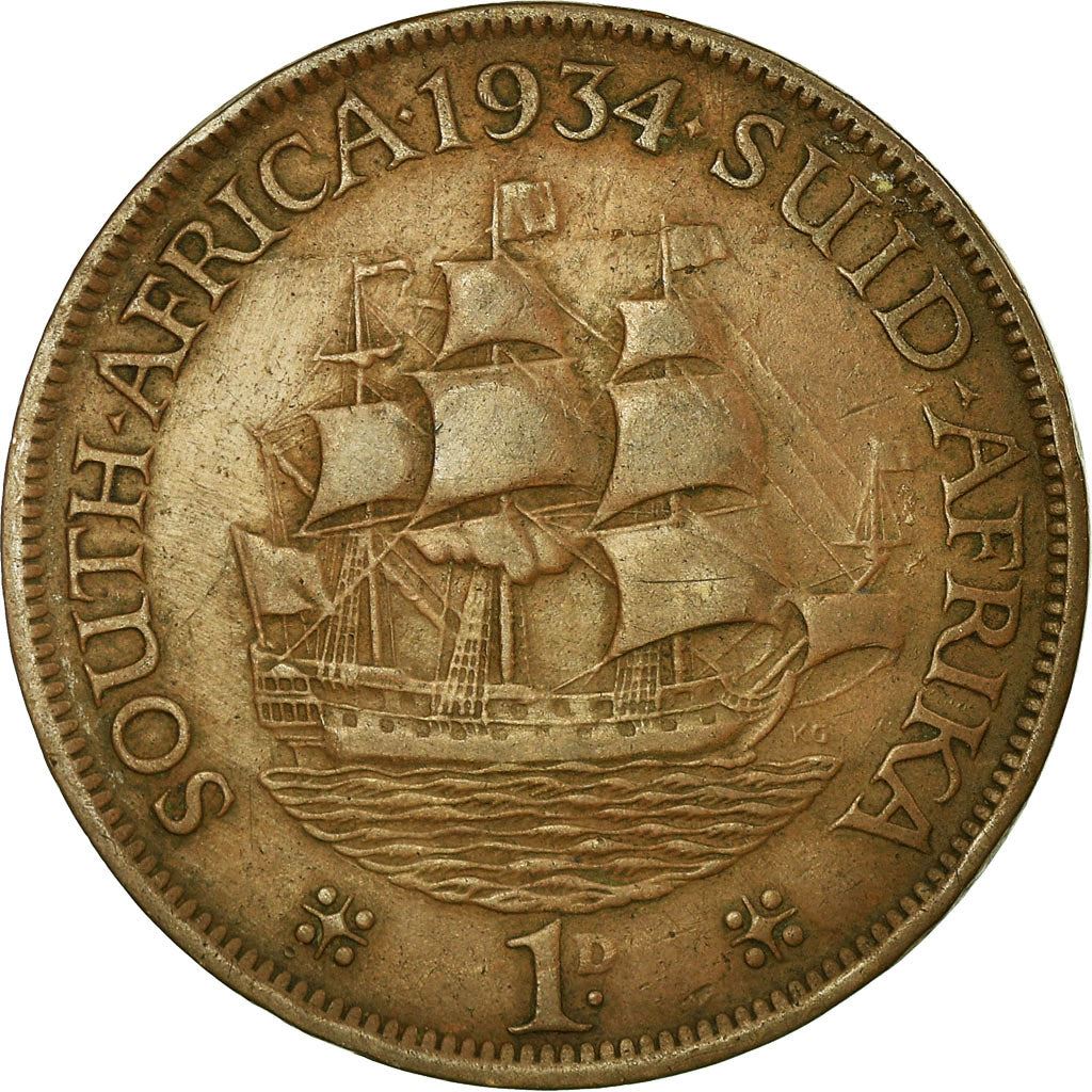South Africa 1 Penny Coin | George V | 1D | KM14.3 | 1931 - 1936