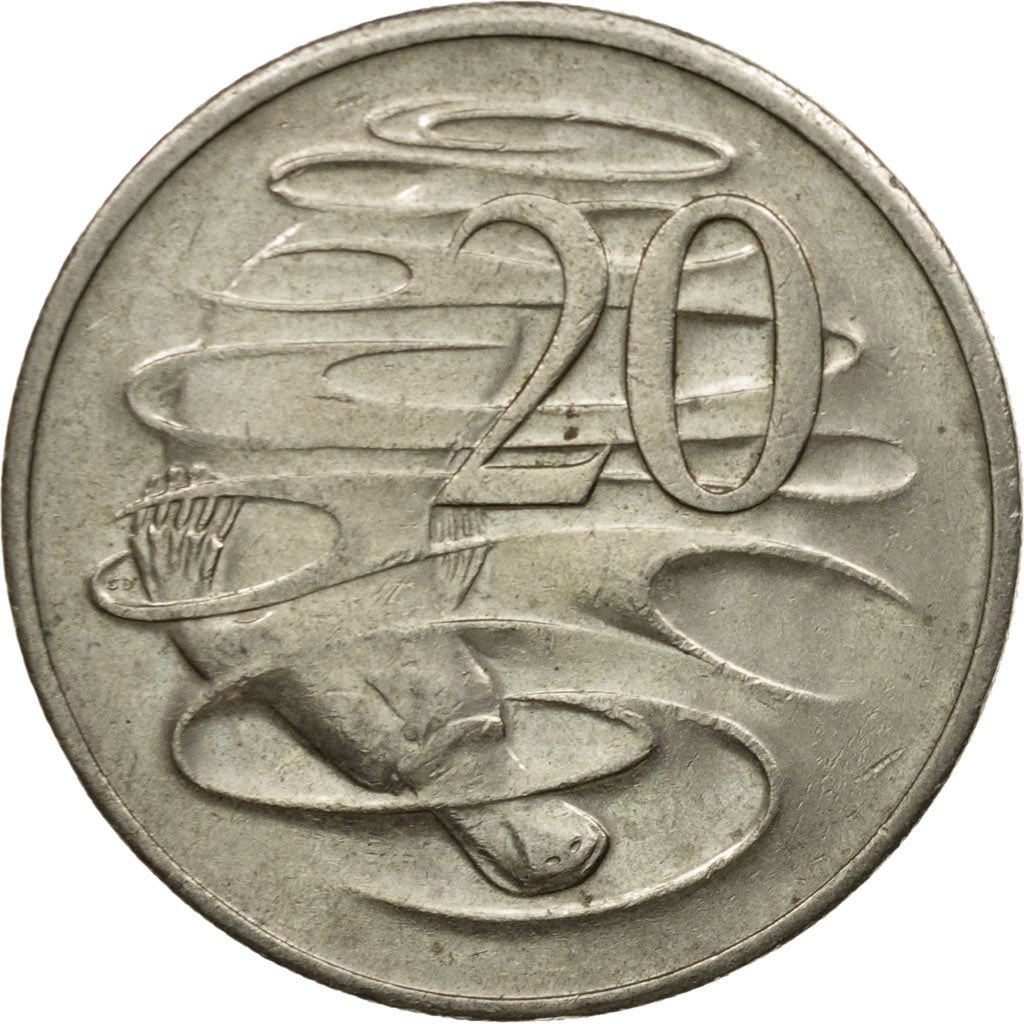 Australia | 20 Cents Coin | Platypus | Km:66 | 1966 - 1984