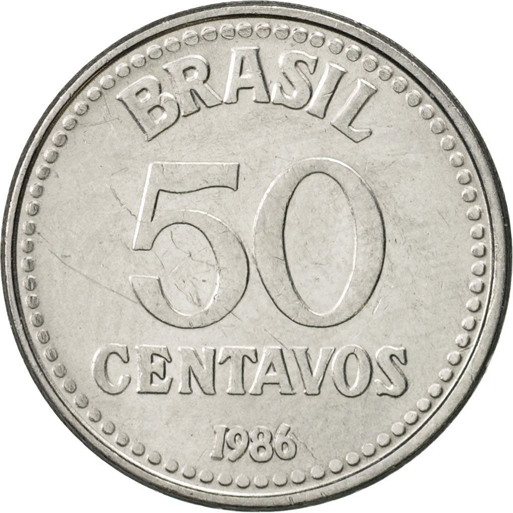 Brazil | 50 Centavos Coin | Star | Km:604 | 1986 - 1988