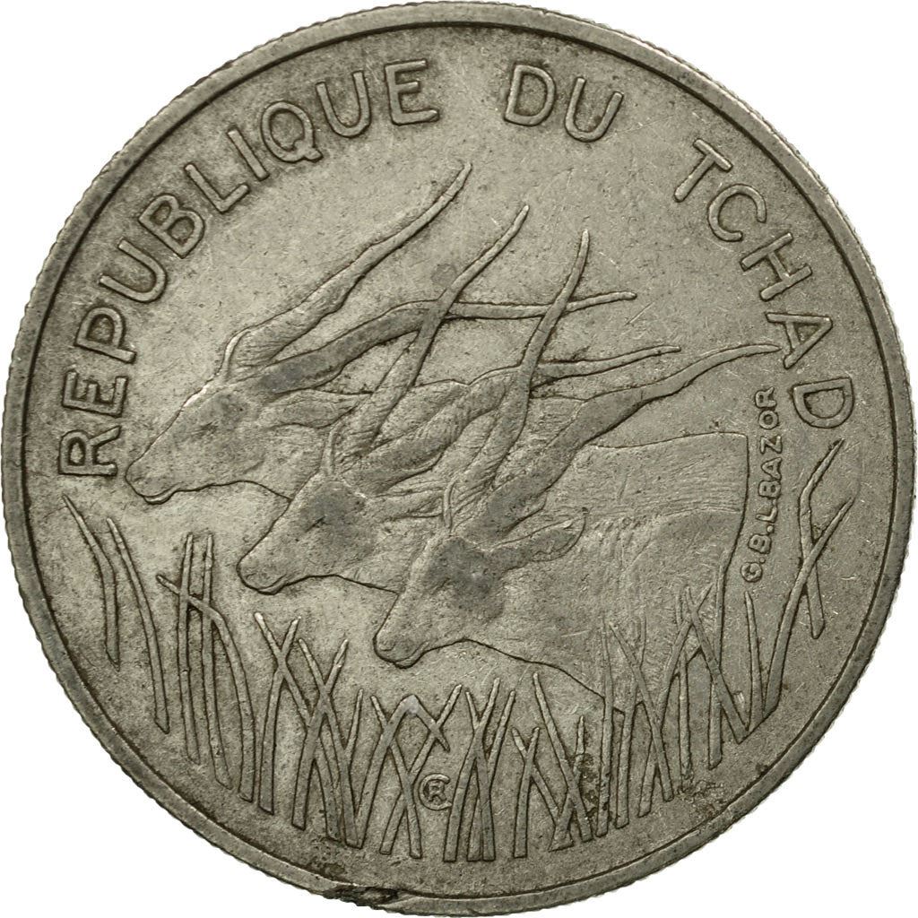 Chad | 100 Francs Coin | Giant Eland | Km:2 | 1971 - 1972