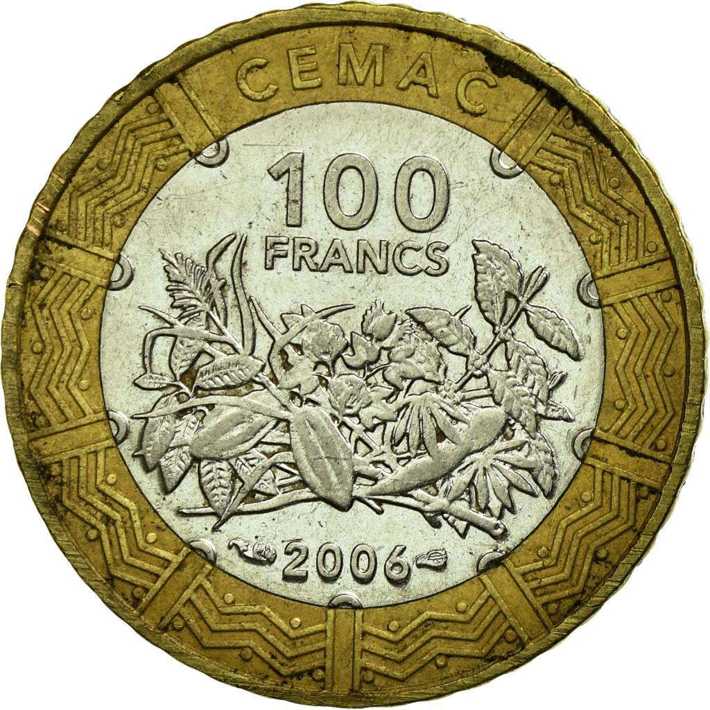 Central African States | 100 Francs Cfa Coin | Plants | Km:15 | 2006 - 2023