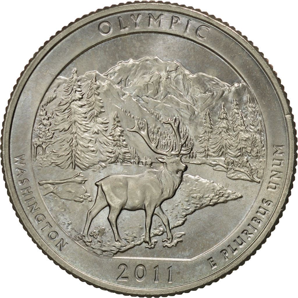 USA | 1/4 Dollar Mynt | Olympic National Park | Km:496 | 2011