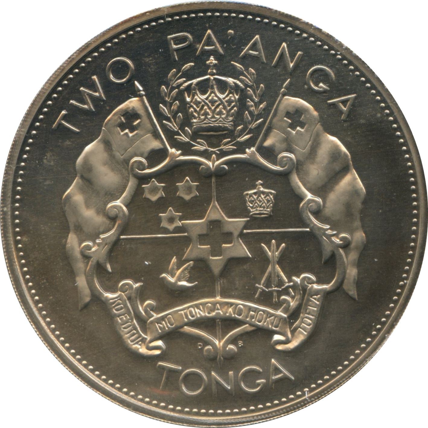 Tonga 2 Pa'anga Coin | Taufa'ahau Tupou IV | KM20 | 1967