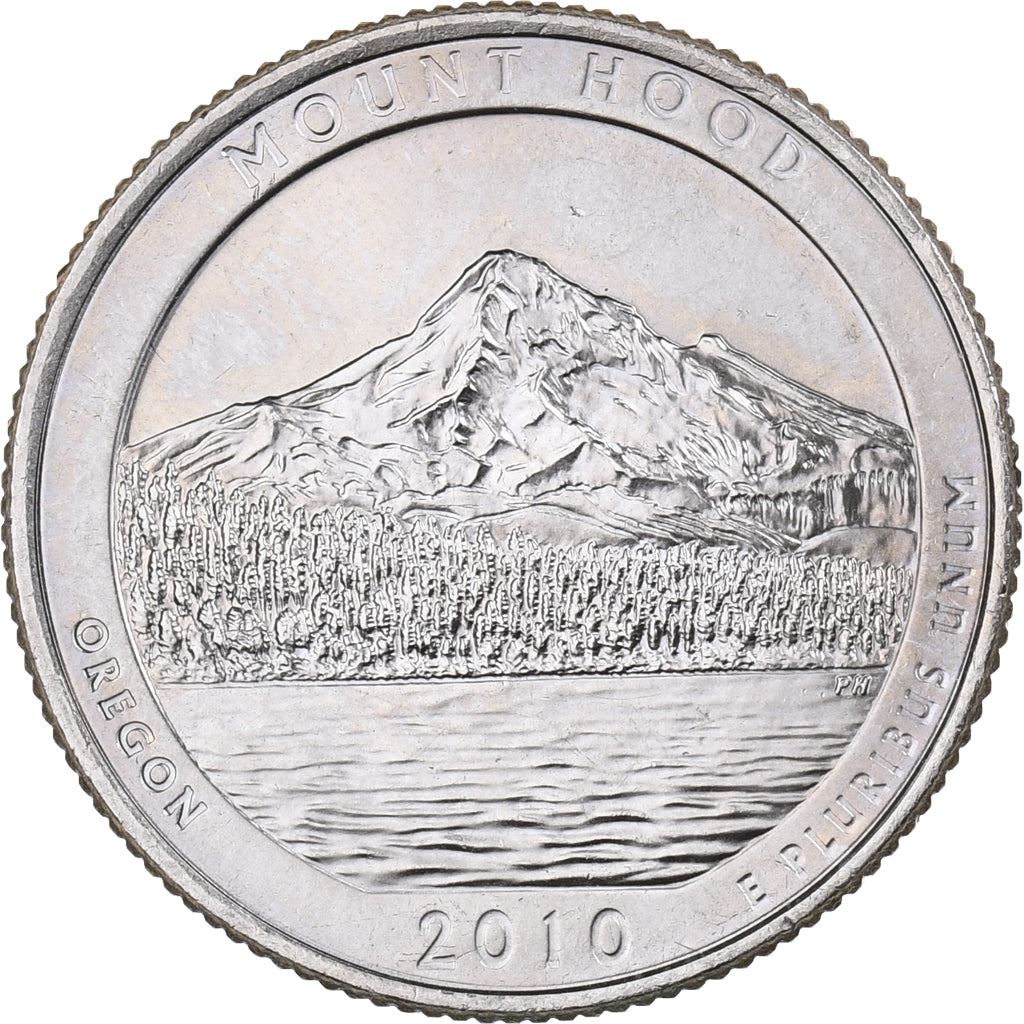 United States | 1/4 Dollar Coin | Oregon | Mount Hood | Km:473 | 2010