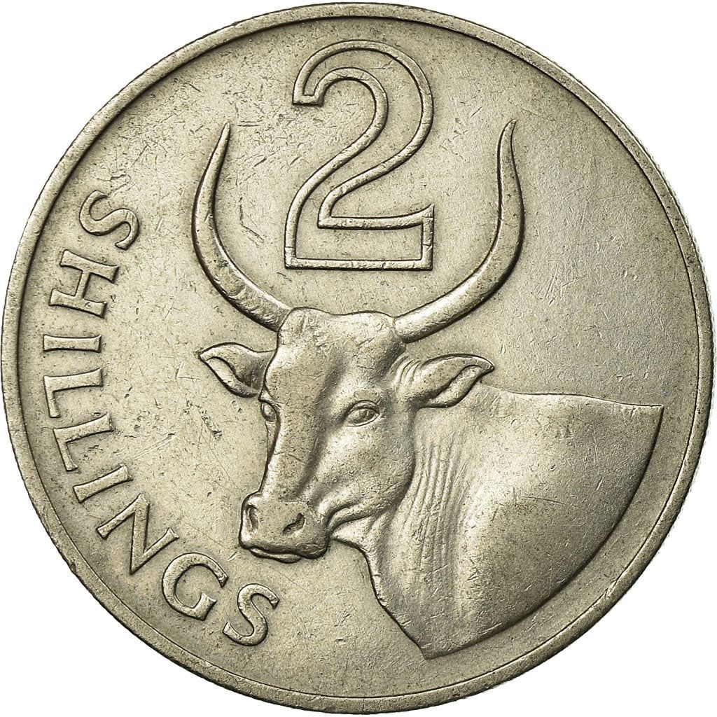 The Gambia | 2 Shillings Coin | African Ox | Km:5 | 1966