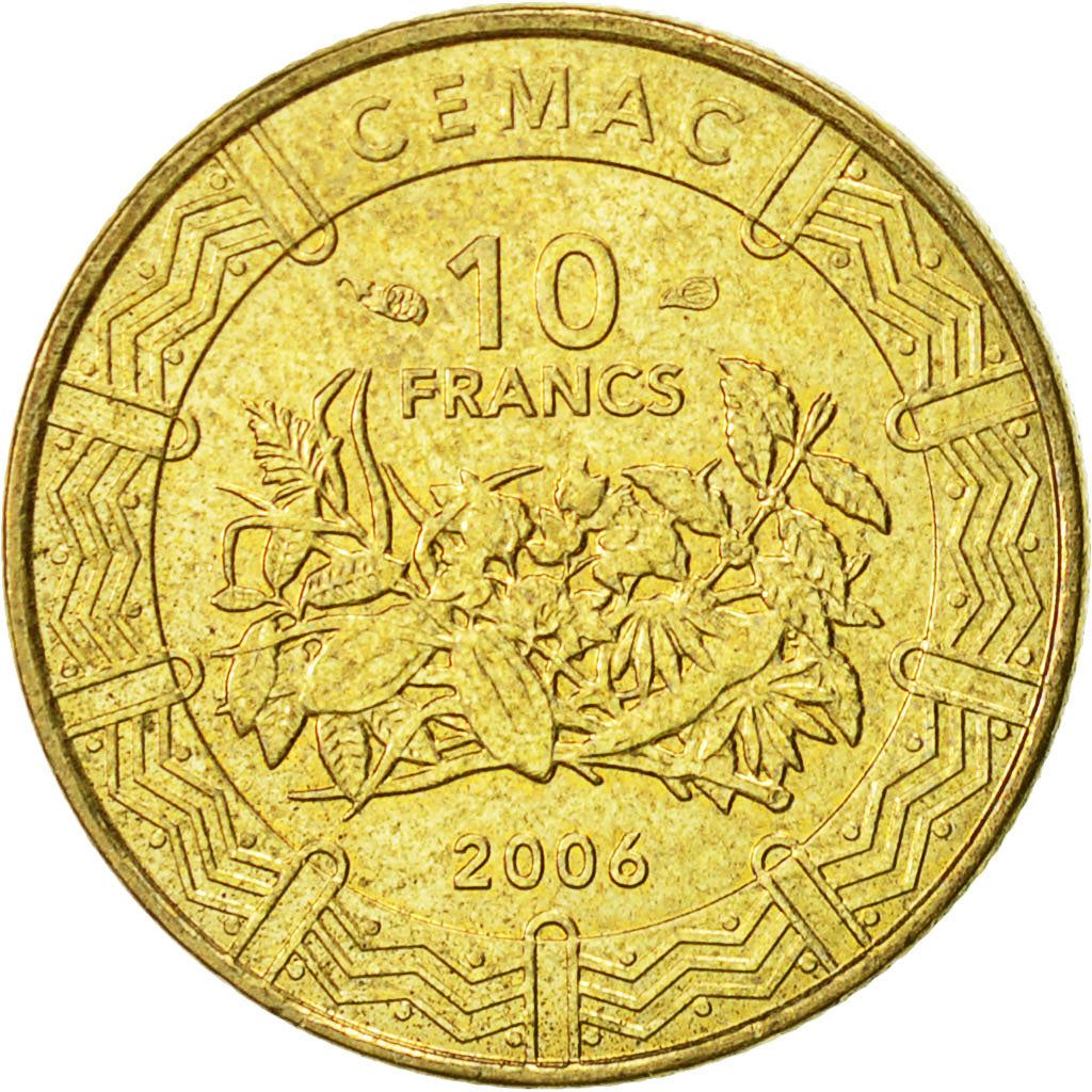 Central African States | 10 Francs Cfa Coin | Plants | Km:19 | 2006