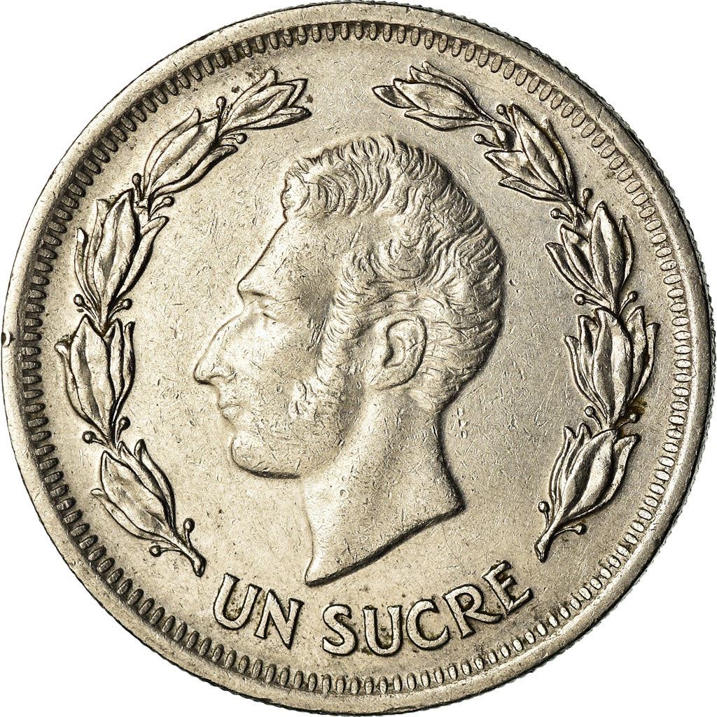 Ecuador | 1 Sucre Coin | Antonio José de Sucre | Nickel clad steel | KM:83 | 1974-1977