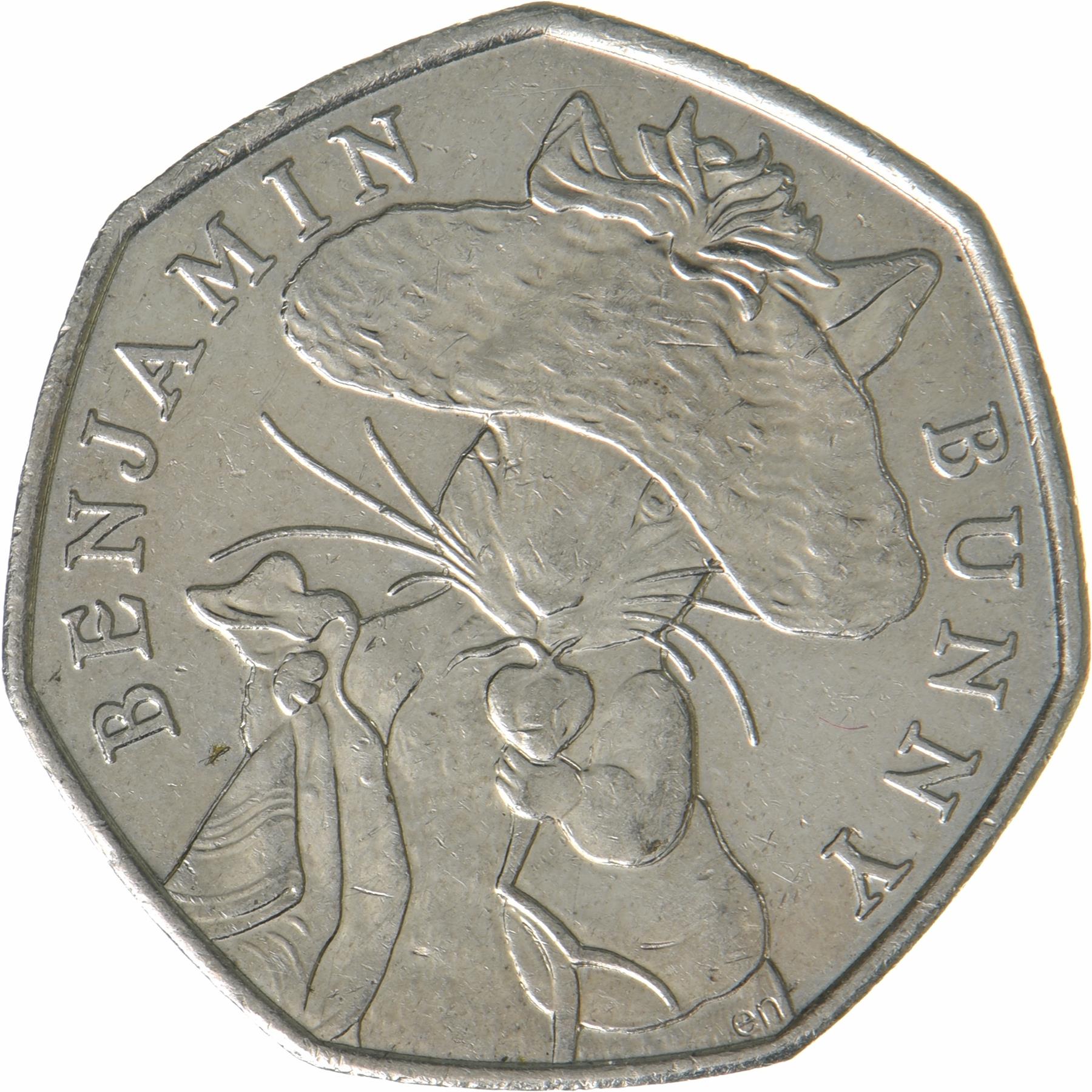 United Kingdom | 50 Pence Coin | Benjamin Bunny | KM:1431 | 2017