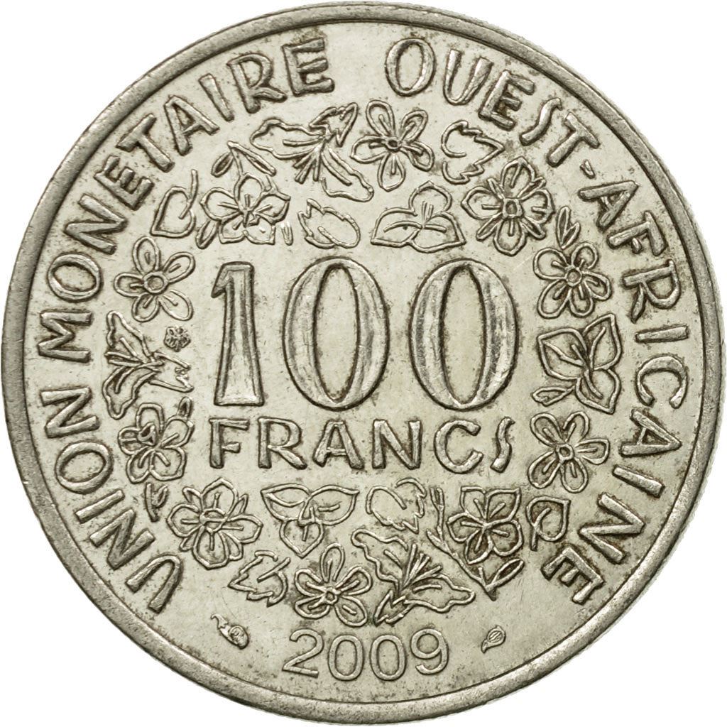 Western African States | 100 Francs Cfa Coin | Emblem of Central Bank | Flowers | Km:19 | 2006 - 2024