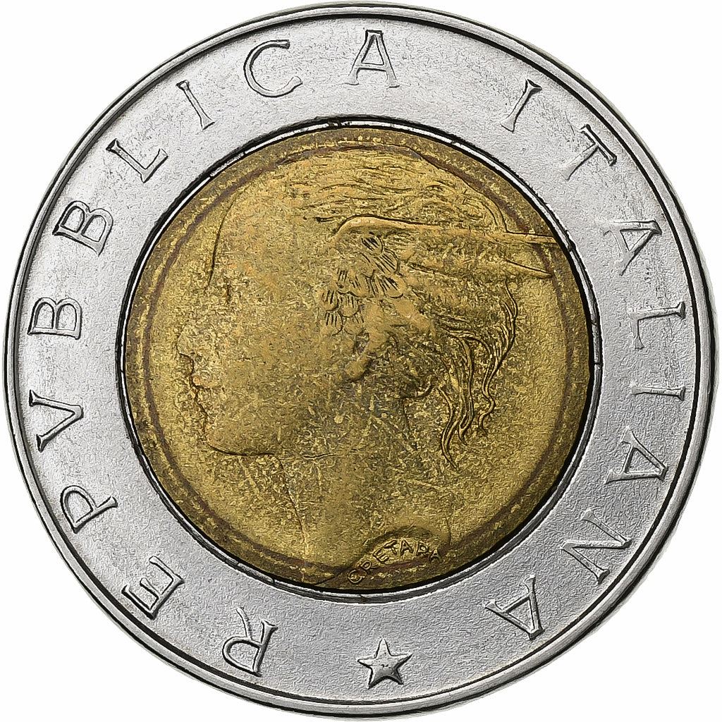 Italy | 500 Lire Coin | Luca Pacioli | Km:167 | 1994