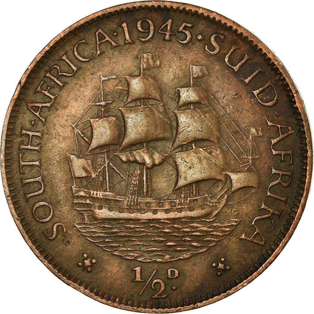 South Africa 1/2 Penny Coin | George VI | KM24 | 1937 - 1947