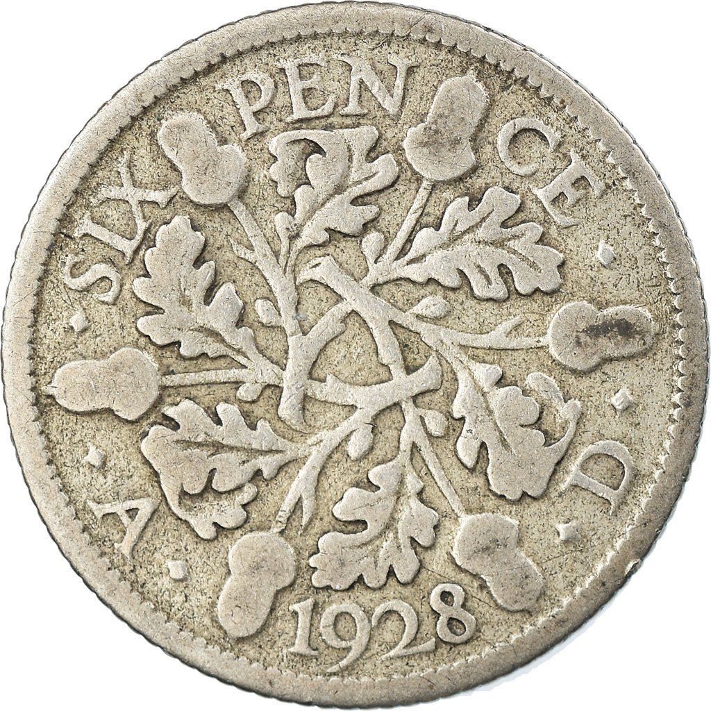 United Kingdom | 6 Pence Coin | George V | KM:832 | 1927 - 1936