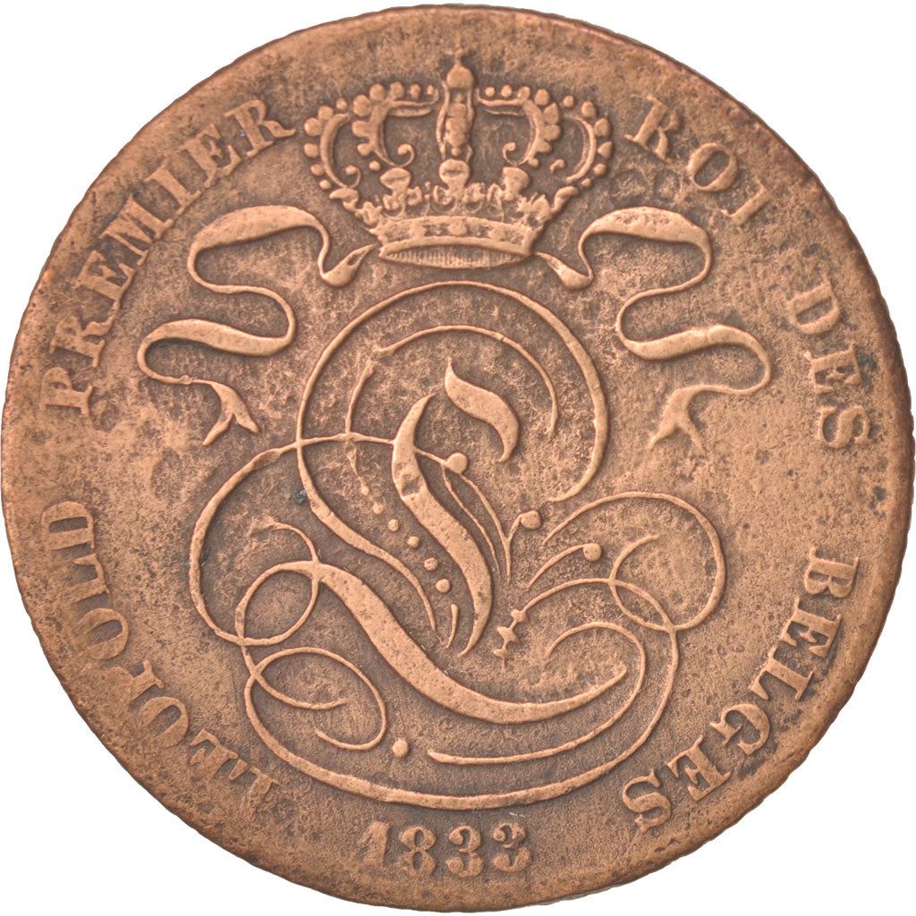 Belgium | 5 Centimes Coin | Cat or feline | Léopold I | Copper | KM:5.1 | 1833-1860