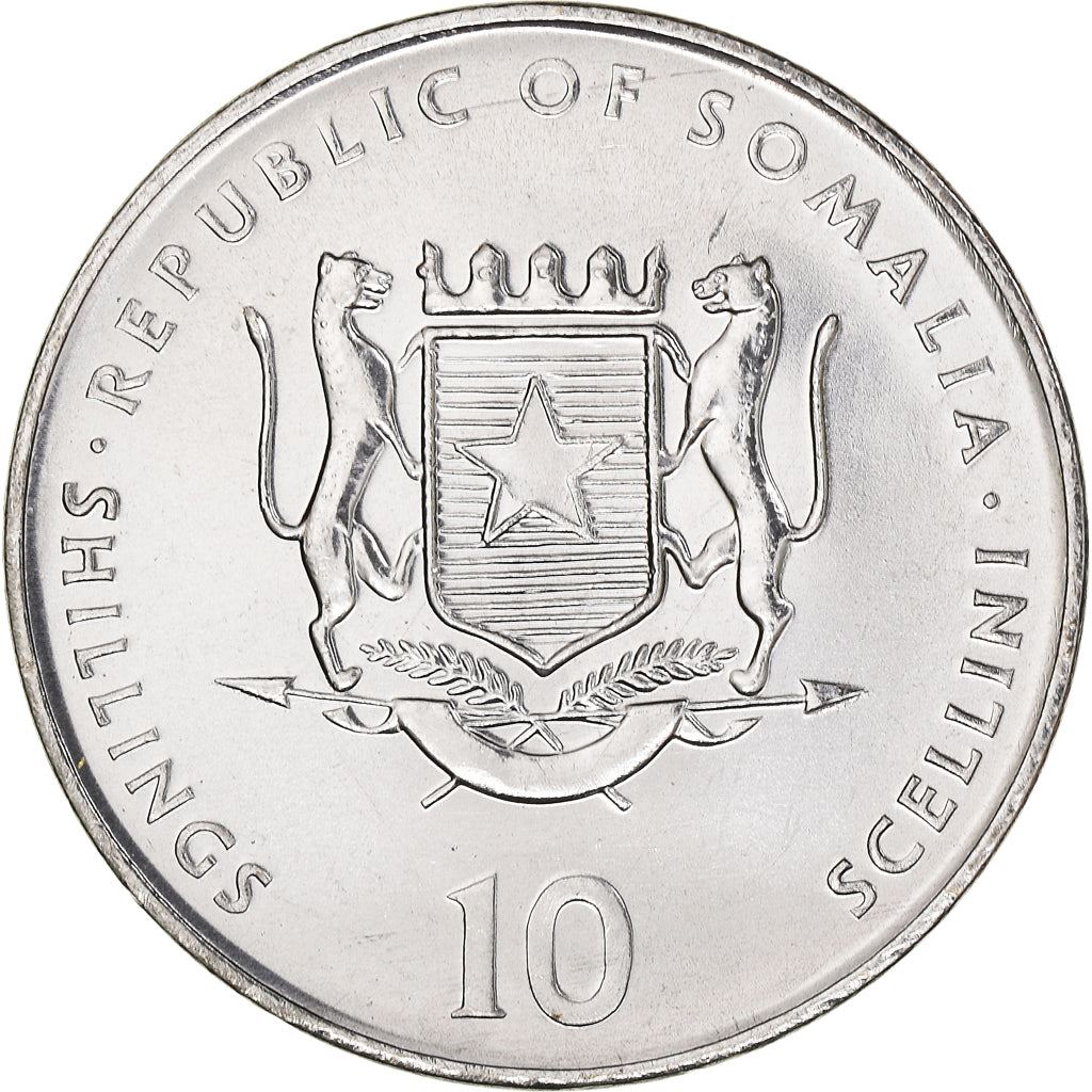 Somalia | 10 Shillings Coin | Dog | Chinese Zodiac | KM:100 | 2000
