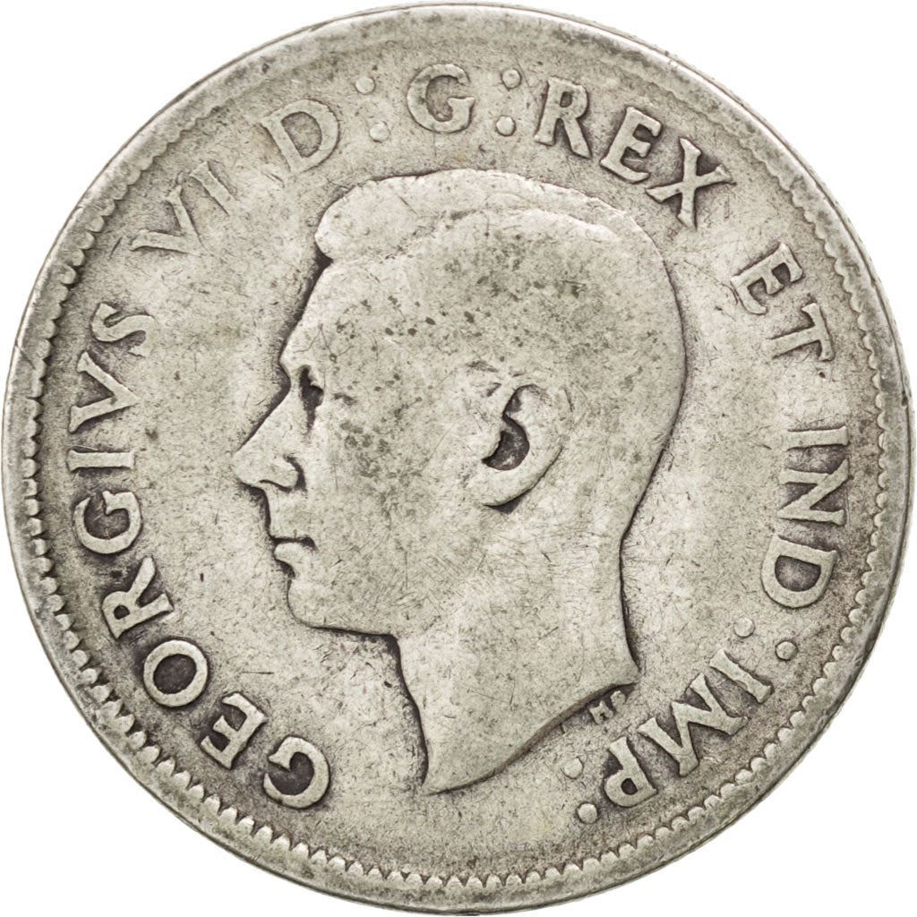 Canada | 25 Cents Coin | Silver | KM:35 | 1937-1947