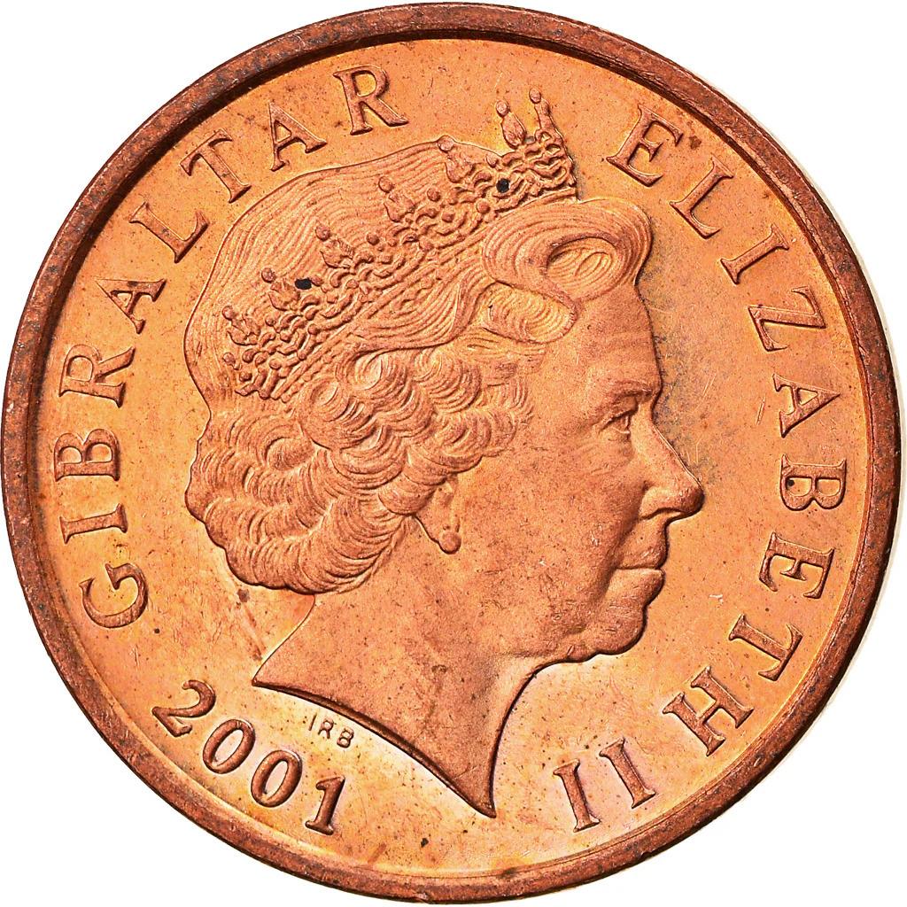 Gibilterra | Moneta da 2 Pence | Regina Elisabetta II | KM774 | 1998 - 2003