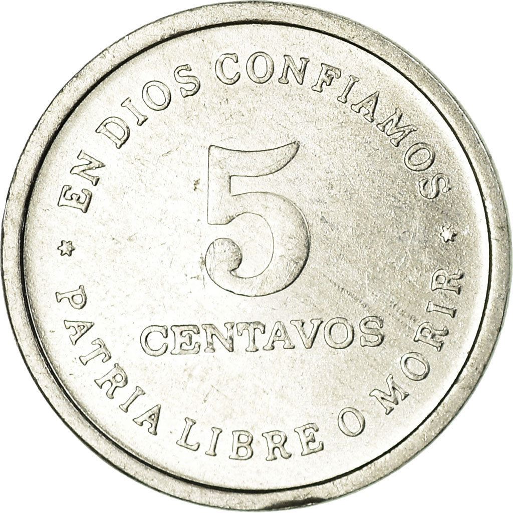 Nicaragua 5 Centavos Coin | Panama Hat | KM55 | 1987