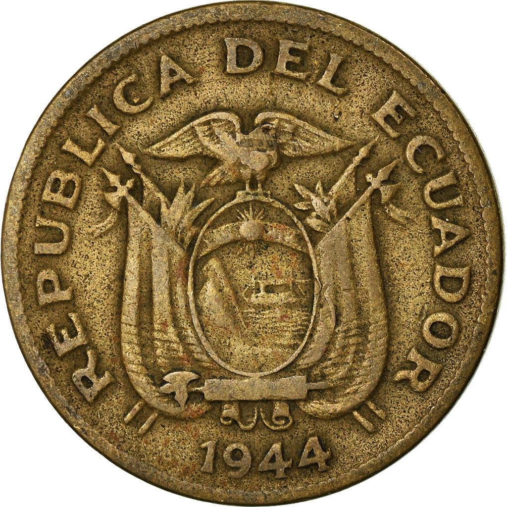 Ecuador | 20-Centavos-Münze | Messing | Kranz | KM:77.1a | 1942–1944