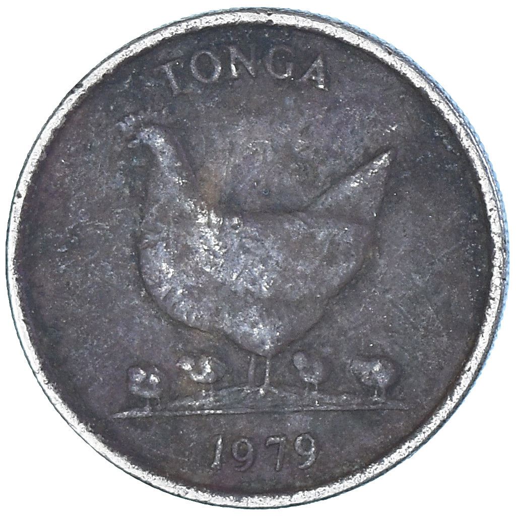 Tonga | Moneta da 5 Seniti | Gallo | Pollo | Banana | FAO | Km:44 | 1975 - 1979