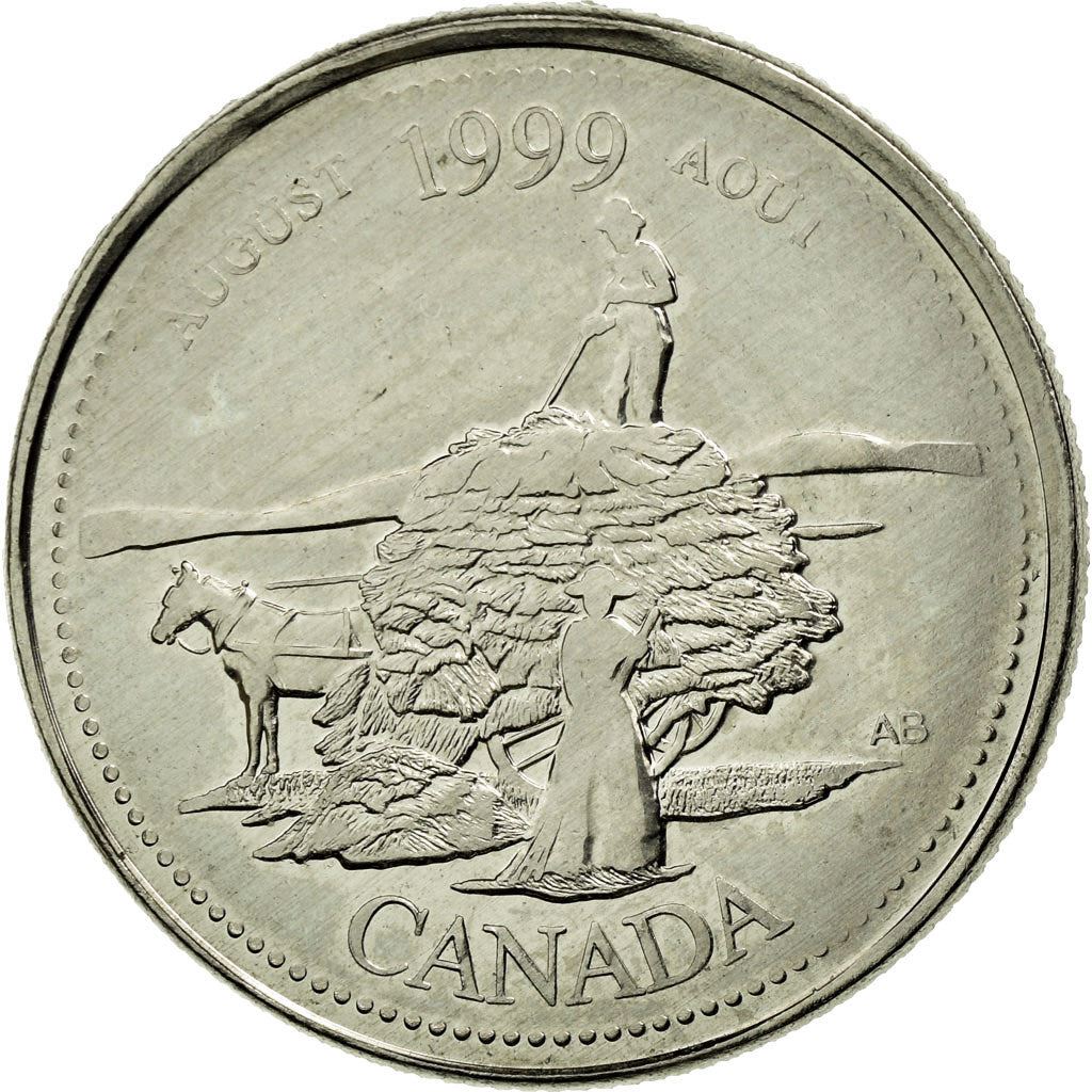 Canada | 25 Cents Coin | the Pioneer Spirit | Nickel | KM:349 | 1999