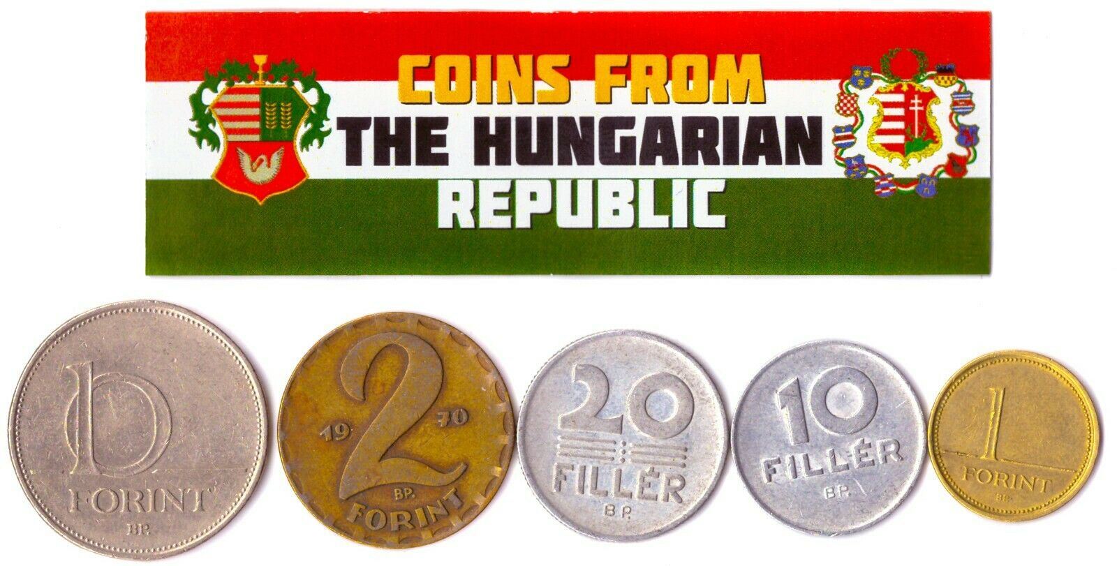 5 Mixed Coins From Hungary | Filler - Forint | 1946 - 2023