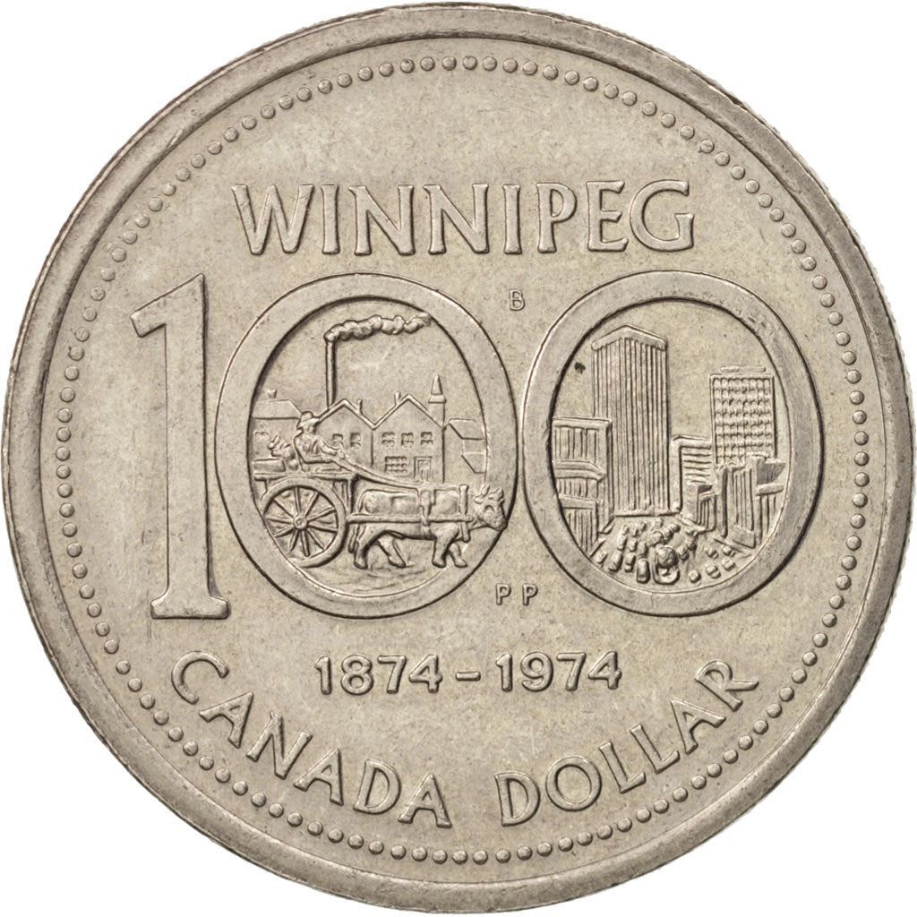 Canada | 1 Dollar Coin | Winnipeg | Nickel | KM:88 | 1974