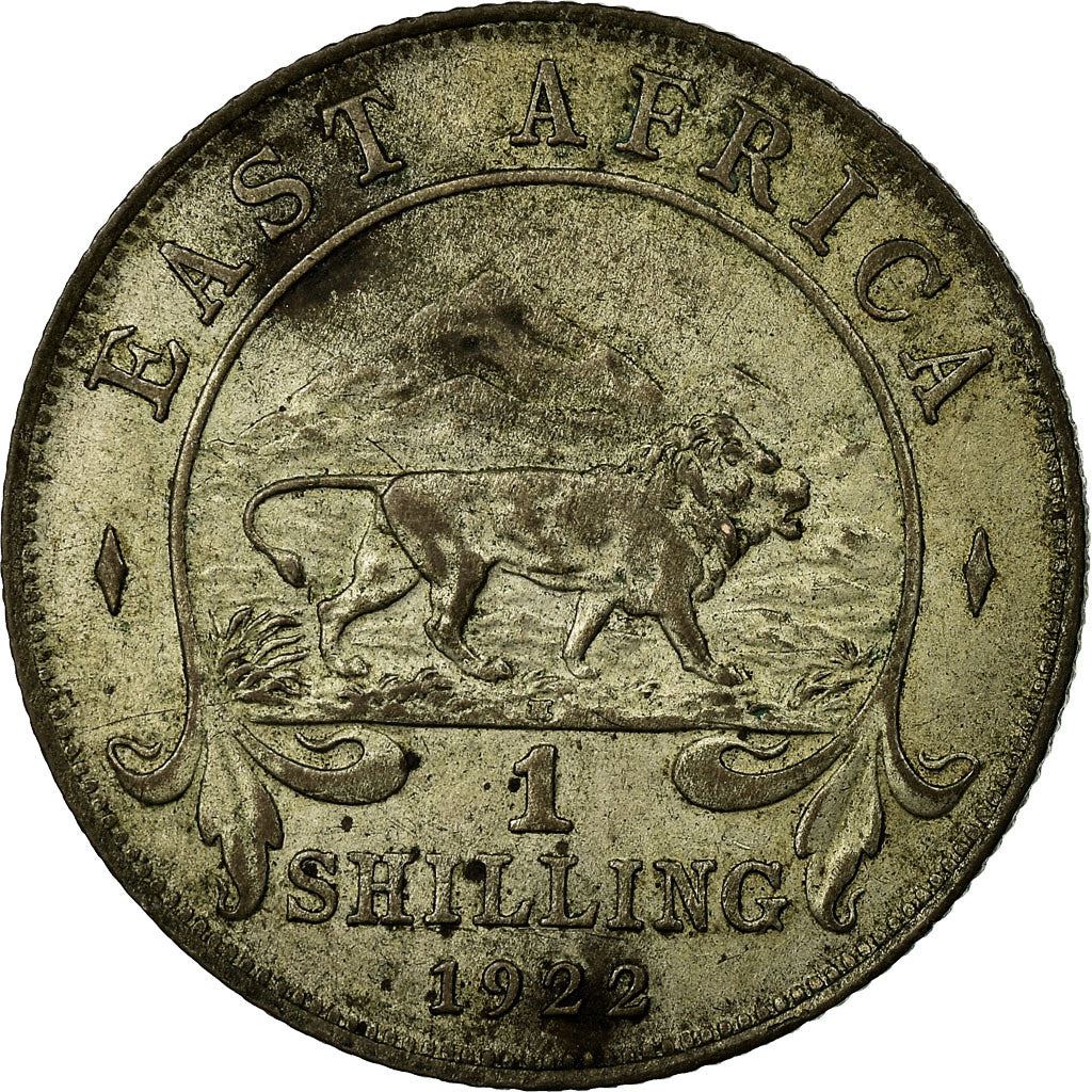 East Africa | 1 Shilling Coin | George V | Lion | Mountains | Km:21 | 1921 - 1925