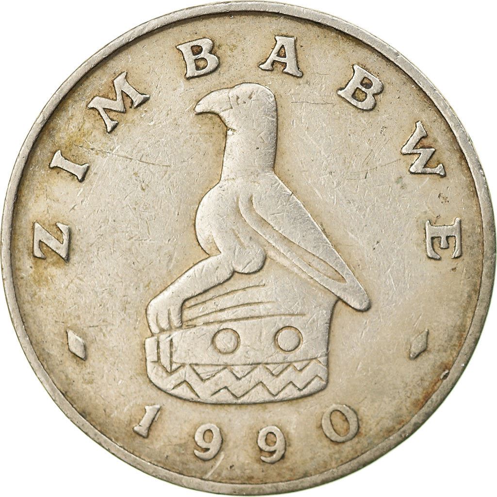 Zimbabwe | 50 Cents Coin | Radiant sun rising | Km:5 | 1980 - 1997
