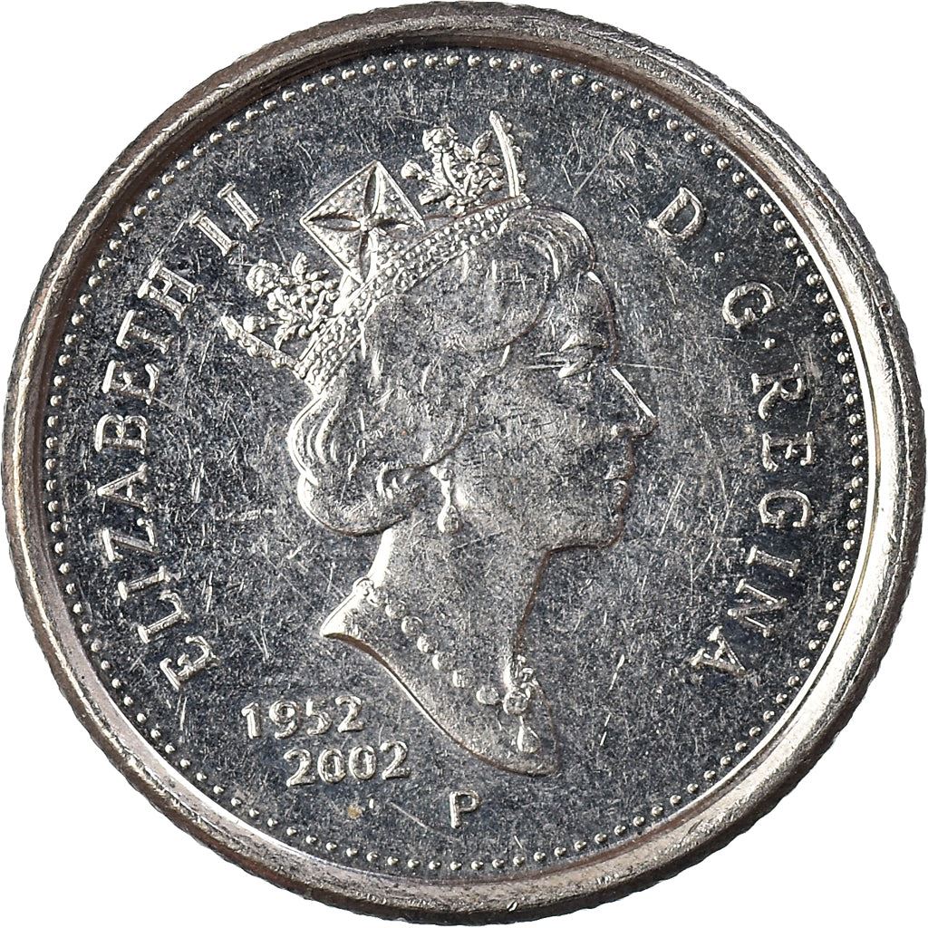 Canada | 10 Cents Coin | Nickel plated steel | Golden Jubilee | KM:447 | 2002