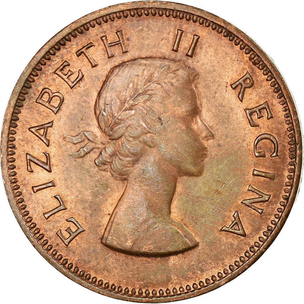 Moneta da 1/2 Penny Sudafrica | Ritratto di Elisabetta II 1° | KM45 | 1953 - 1960