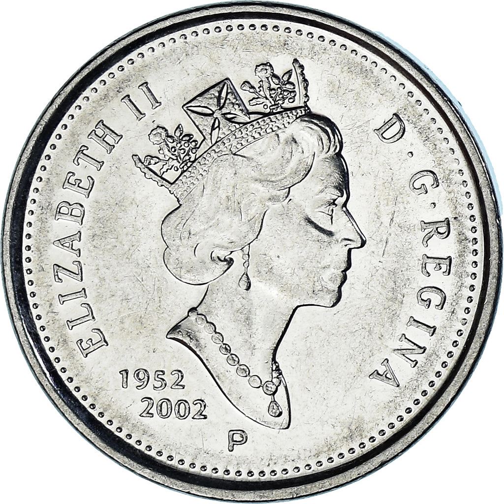 Canada | 5 Cents Coin | Nickel plated steel | Golden Jubilee | KM:446 | 2002