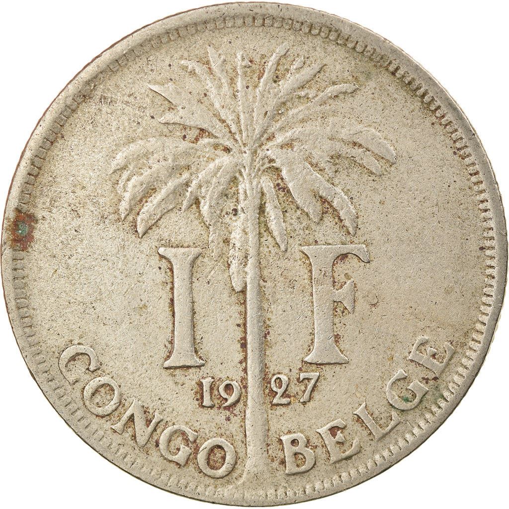 Belgian Congo | 1 Franc Coin | Palm tree | Km:20 | 1920 - 1930