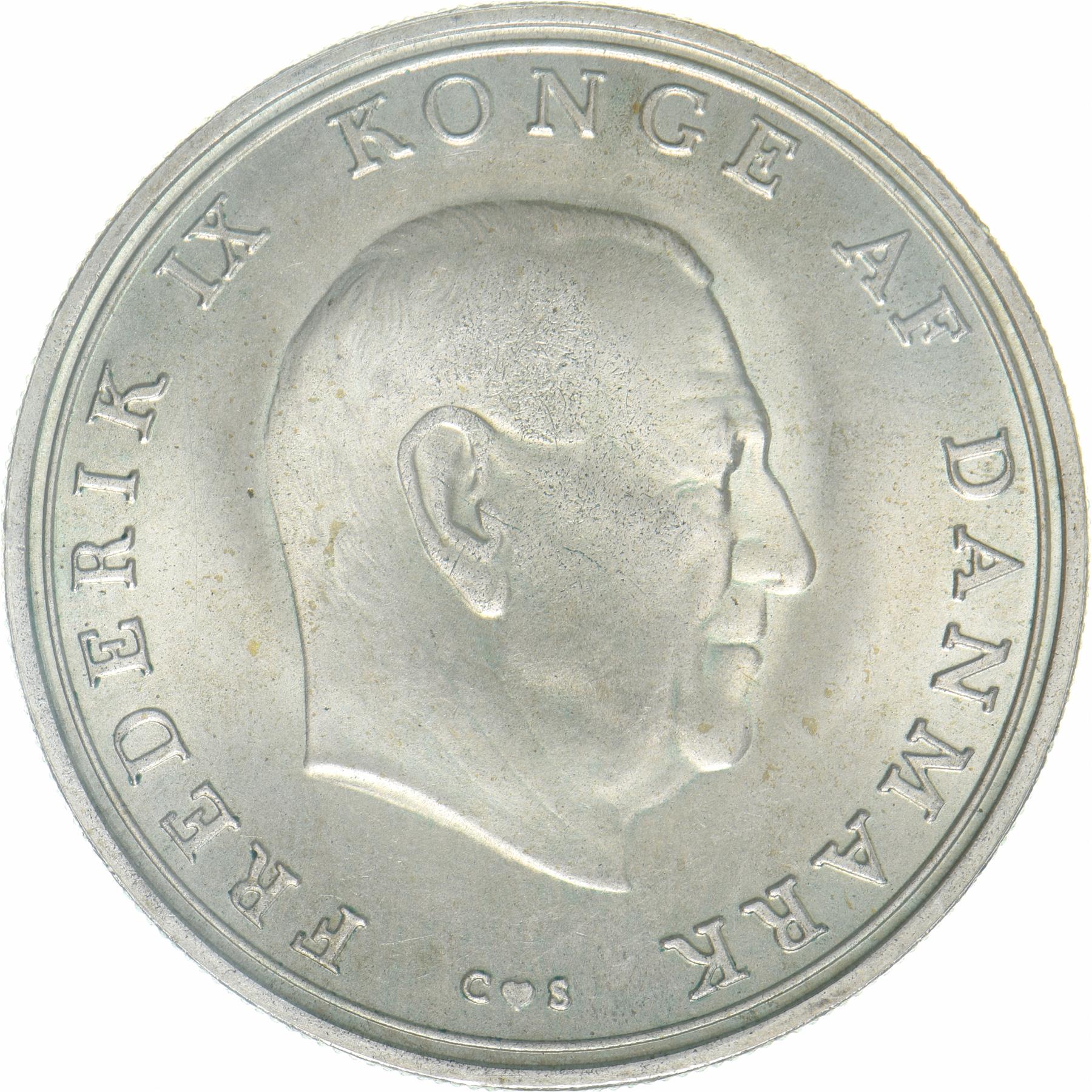 Denmark | 10 Kroner Coin | Silver | Wedding of Princess Benedikte | KM:857 | 1968