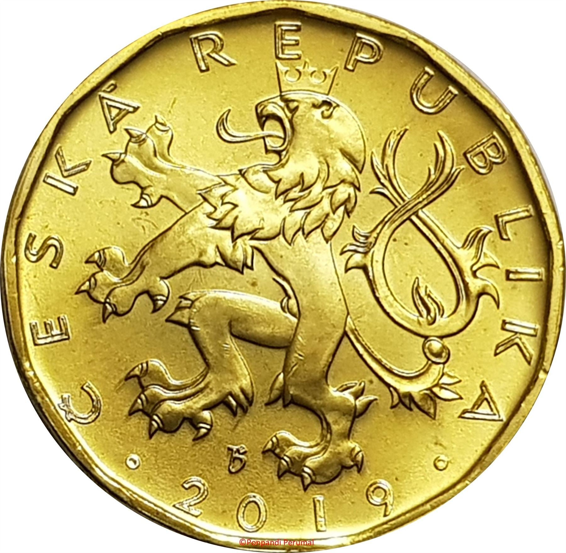 Czech Republic 20 Korun Coin | Karel Englis | Lion | 2019