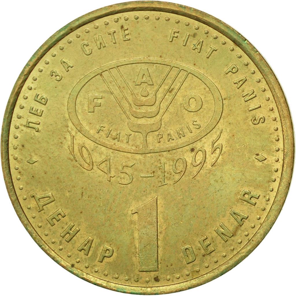North Macedonia 1 Denar Coin | FAO | Sarplaninac | KM5 | 1995