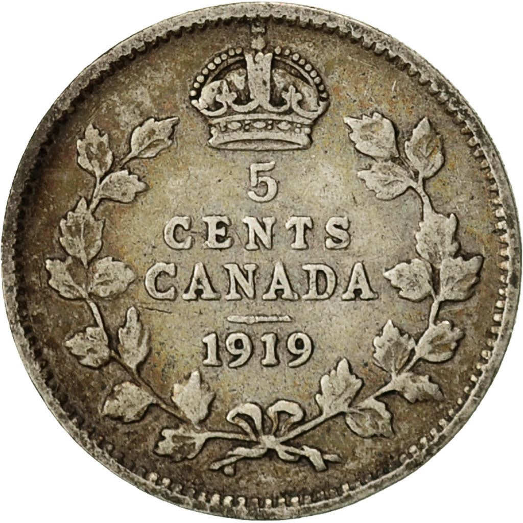 Canada | 5 Cents Coin | Silver | KM:22 | 1912-1919