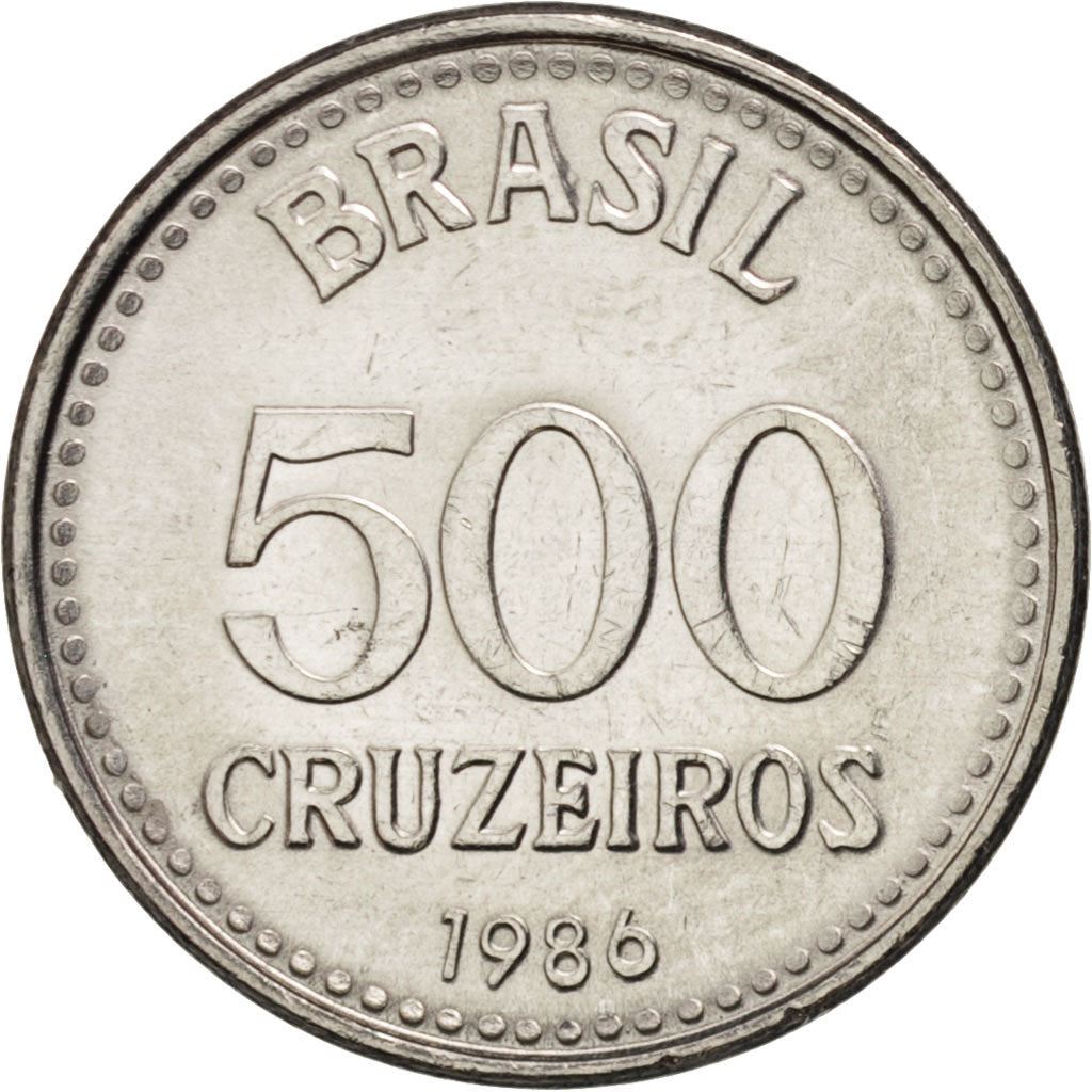 Brazil | 500 Cruzeiros Coin | Star | Km:597 | 1985 - 1986