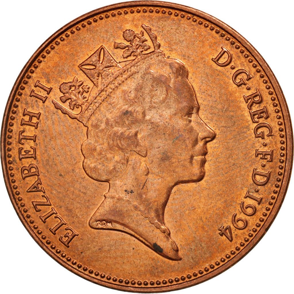 United Kingdom | 2 Pence Coin | Elizabeth II | Km:936A | 1992 - 1997