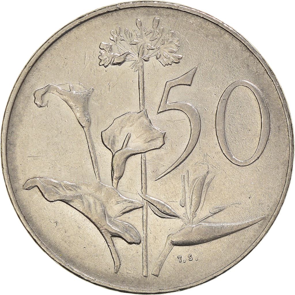 Sør-Afrika 50 Cent Mynt | Charles Swart | Afrikaans Legende - SUID AFRIKA | KM79.2 | 1968