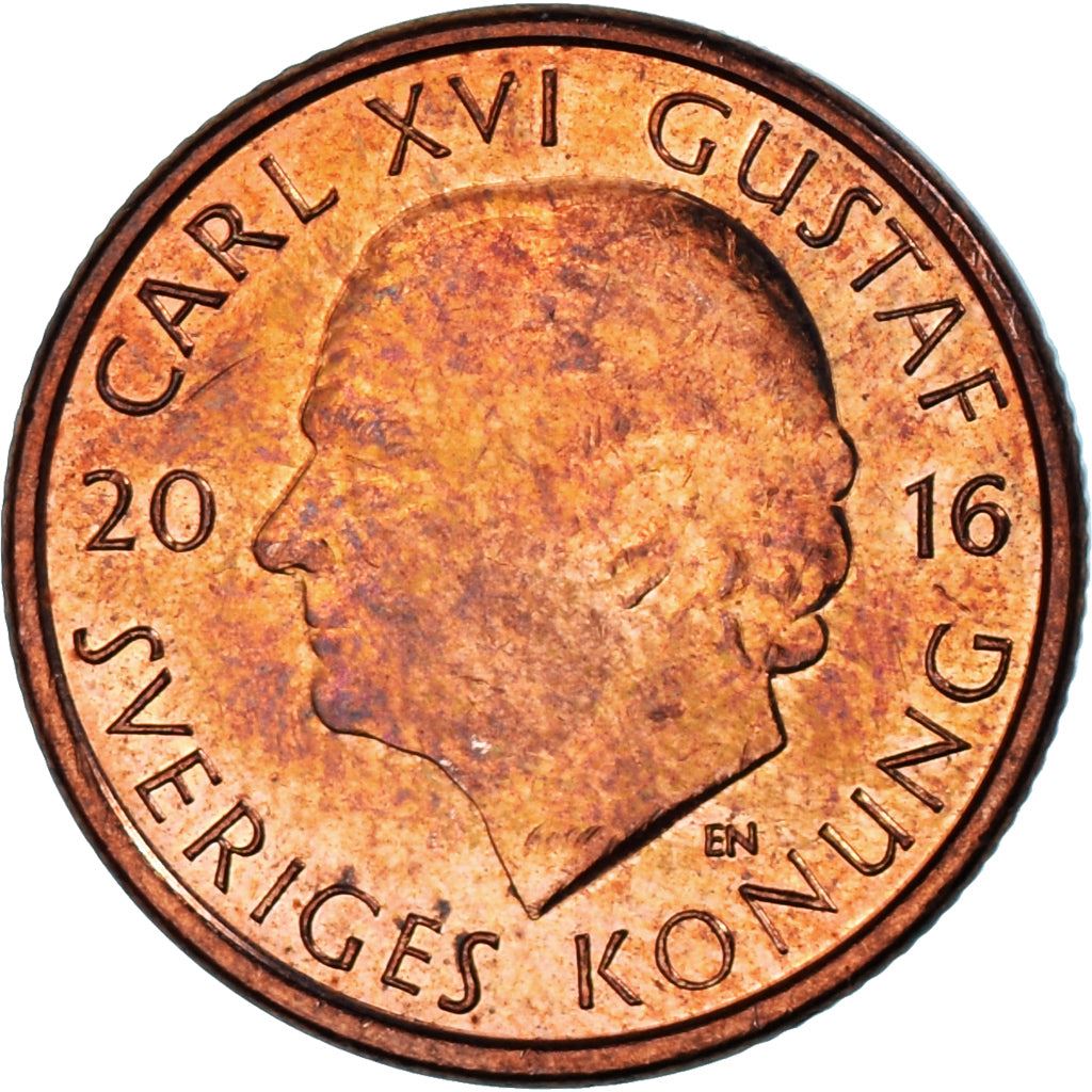 Szwecja | Moneta 2 korony | Król Karol XVI Gustaw | Trzy Korony | Wir | Km:929 | 2016 - 2020