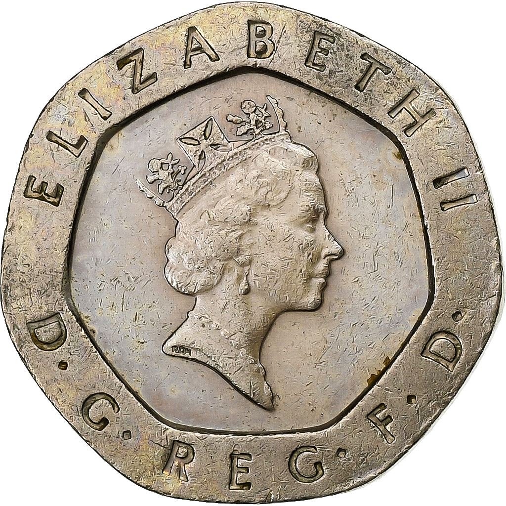 United Kingdom | 20 Pence Coin | Elizabeth II | Km:939 | 1985 - 1997