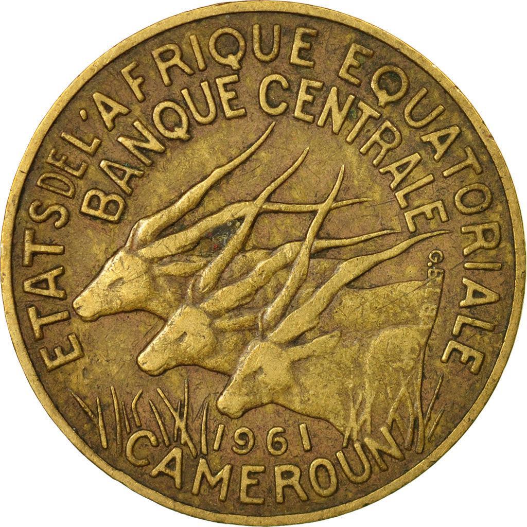 Central African States | 10 Francs Cfa Coin | Antelope | Crops | Km:2 | 1961 - 1962