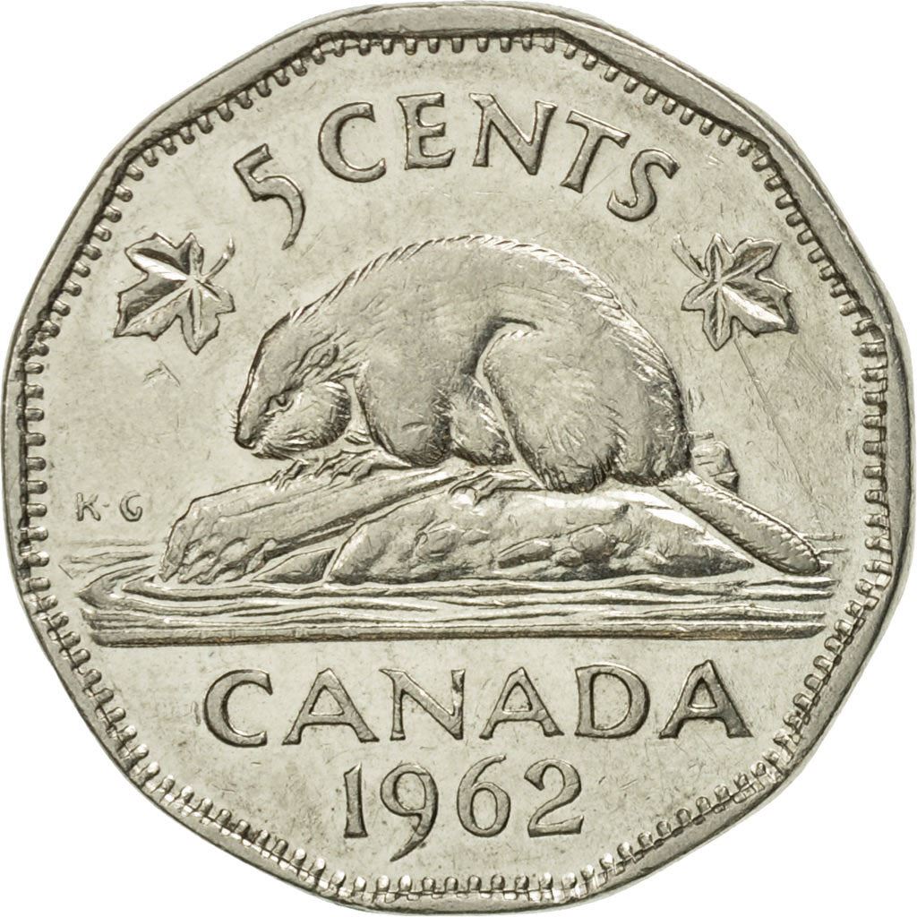 Canada | 5 Cents Coin | Nickel | 1st portrait | KM:50a | 1955-1962